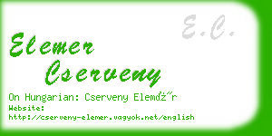 elemer cserveny business card